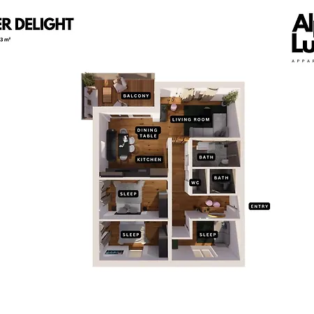 Ziller Delight With Balcony & Car Park - An Alpenluxus Appartement, Zillertal 公寓 菲根